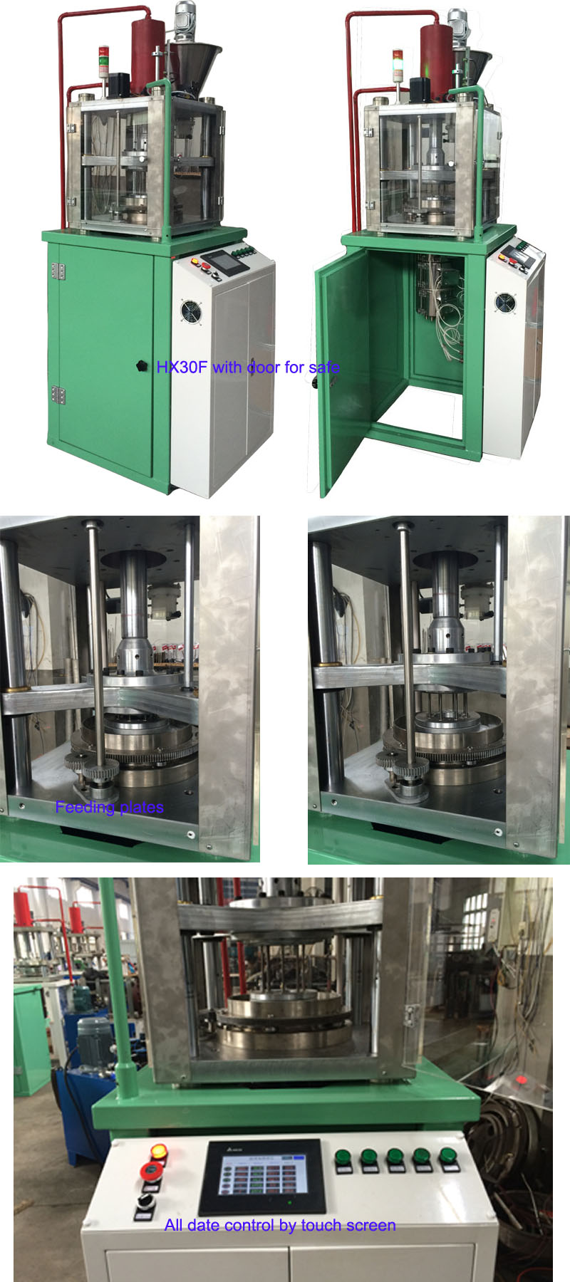 Ram extrusion machine for PTFE rod with full cabinet
